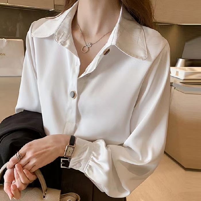 2025 Spring & Autumn Women's Niche Design Shirt - Loose Fit, Professional & Versatile