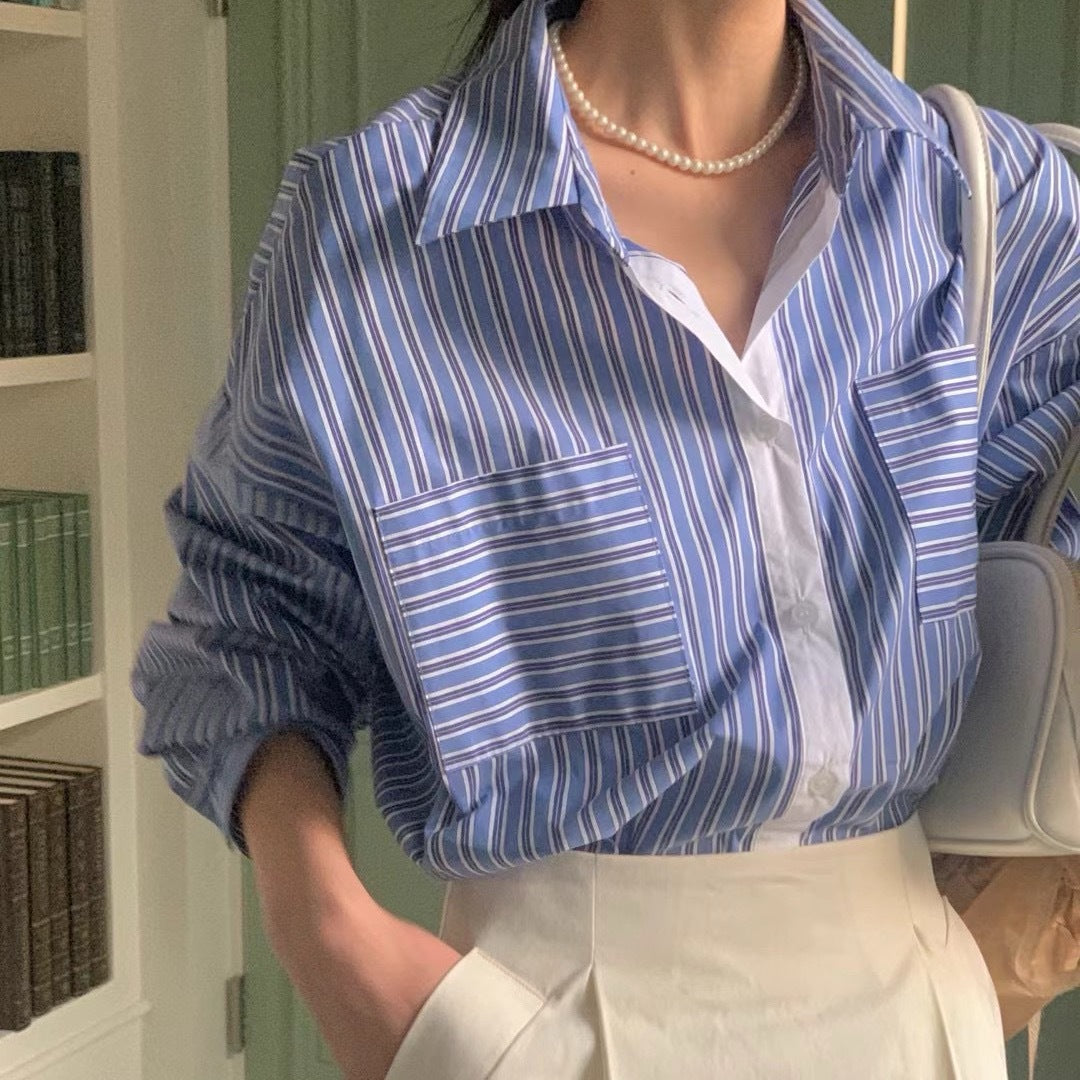 Women - Minimalist Long Sleeve Top for Spring & Autumn