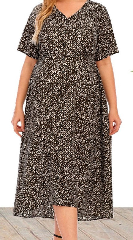 Plus Size Women's Knit Denim Dress (14)