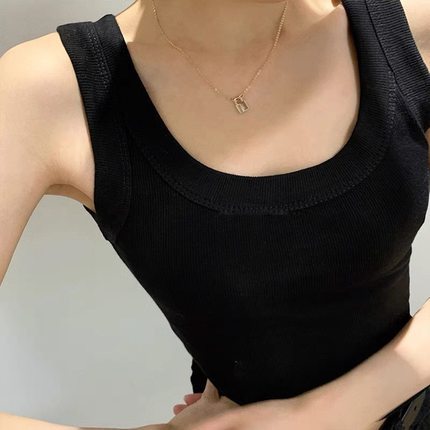 Threaded Inner Camisole Top for Women - Versatile, Slimming, Anti-Exposure Design