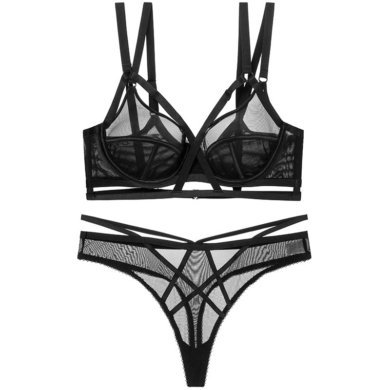 Women trade strappy underwear, thin, slim,ultra-thin, high-end women's bra set.