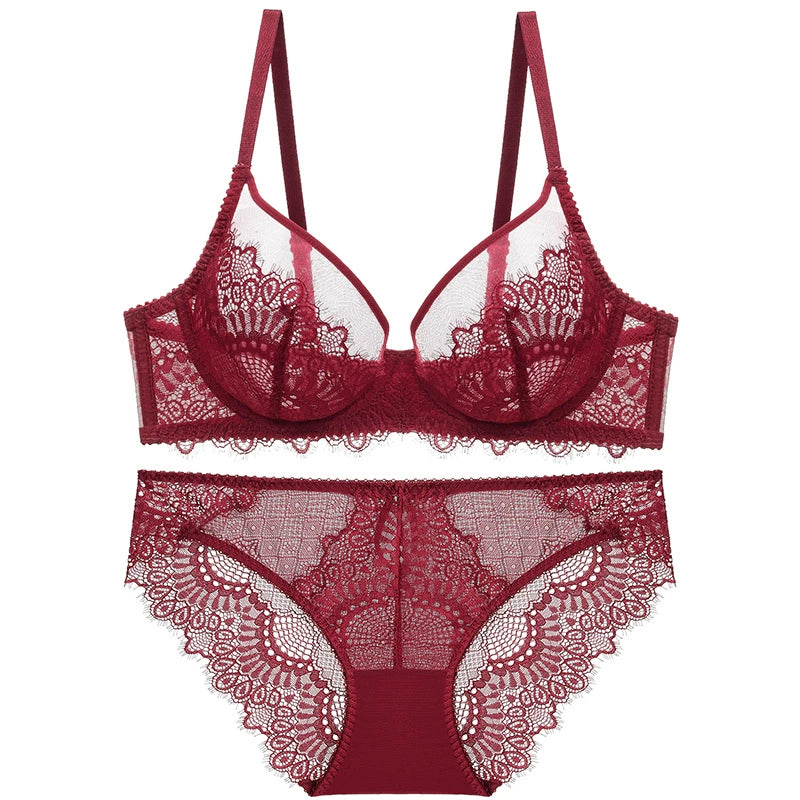 Women Beautiful Back Bra Lace Big Breasts Show Smaller Breasts and Reduce Sagging.