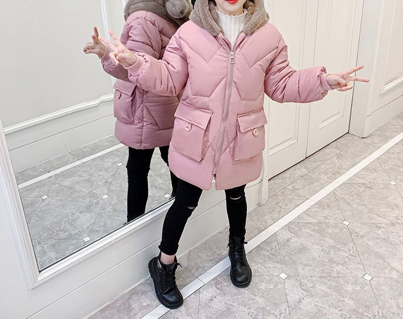 Girls' Puffer Hooded Jacket (9)