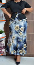 Plus Size Women's Knit Denim Dress (47)