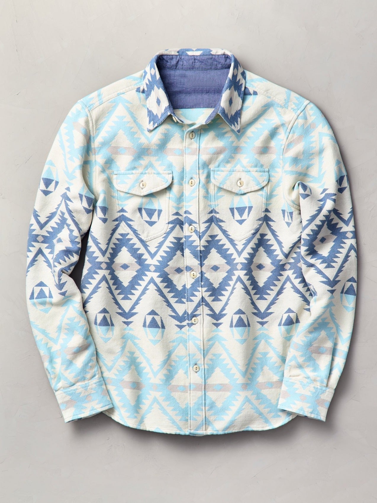 Retro Western Print Long Sleeve Shirt