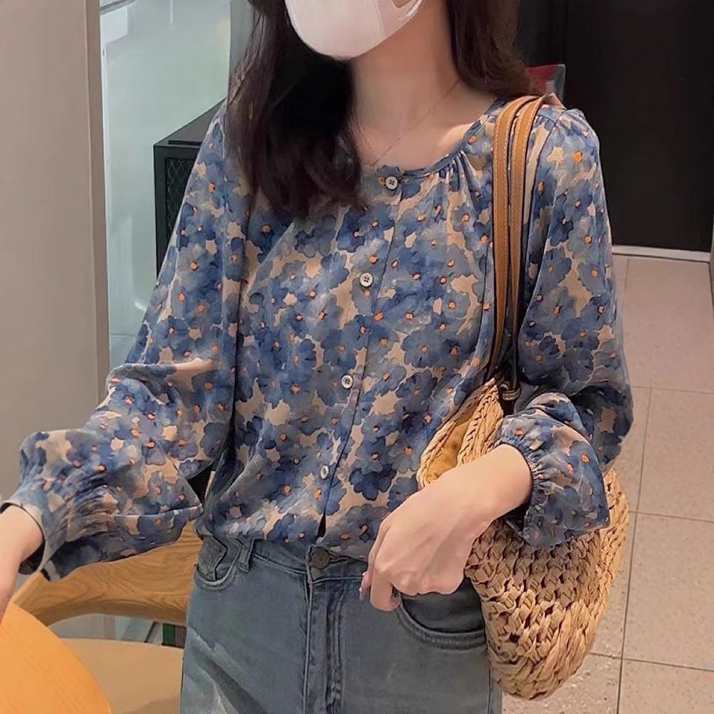 French-Inspired Light Mature Niche Top - Elegant Minimalist Style for Women
