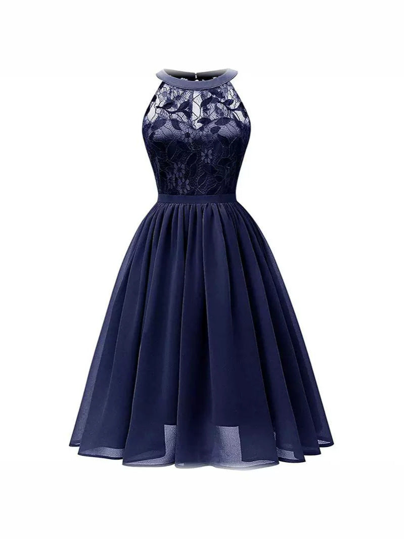 Bridesmaid Dresses 2025 – Women's Long Chiffon A-Line Gown with Zipper Back, Pleated Skirt, Elegant Formal Small Dress