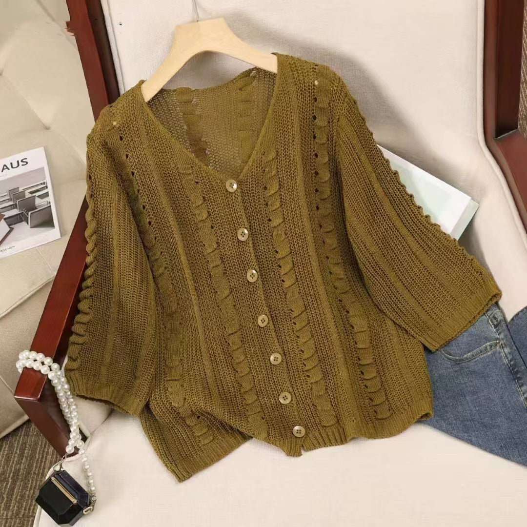 Women's Cardigan Pullover Sweater (28)