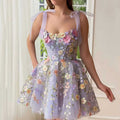 New Fashion Girls Flower Ball Gown – Elegant Birthday Party Suspender Dress
