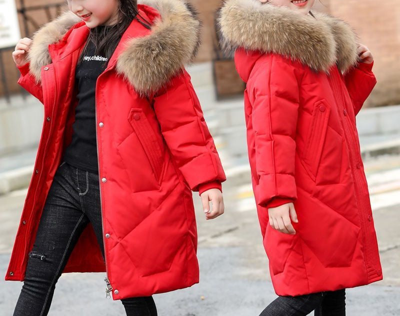 Girls' Puffer Hooded Jacket (40)