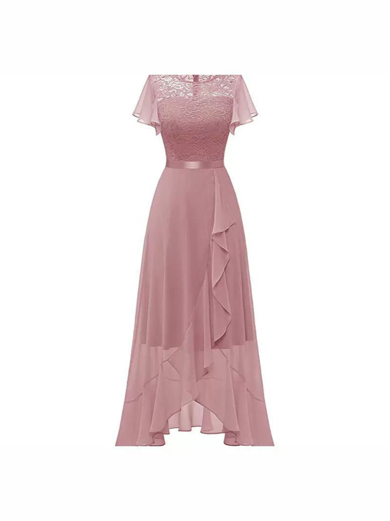 Elegant Slim Fit Evening Gown – Long Temperament Toast Dress for Banquet & Catwalk