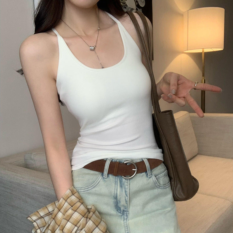 Women's Padded Camisole - Built-In Bra Suspenders Innerwear Tank Top