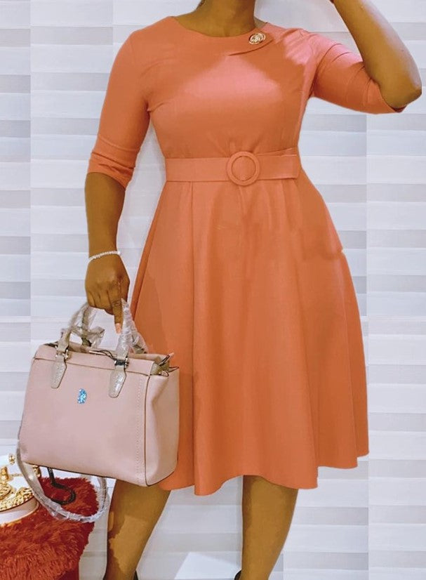 Plus Size Women's Knit Denim Dress (16)