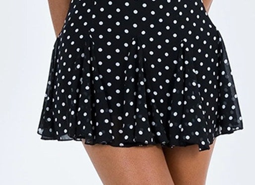 Women's Summer Polka Dot Sleeveless Tie-Waist Back Detail Dress