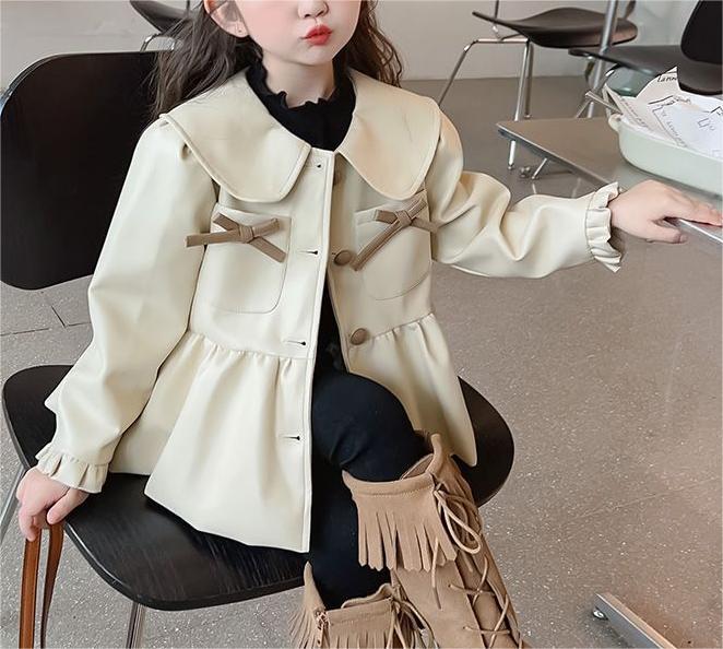 Cute Chic Spring Leather Jacket for Girls
