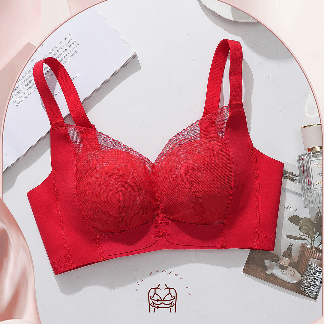 CloudSoft™ No-Wire Lace Bra – Effortless Comfort, Natural Lift