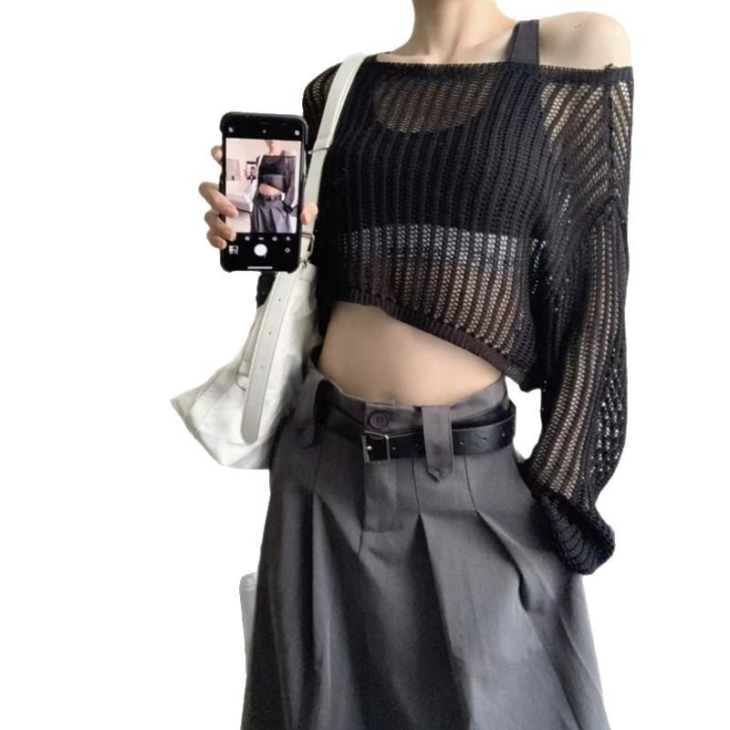 Women's Summer Hollow Knit Sun Protection Shirt
