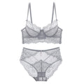 Women Beautiful Breasts, Large Size, Push-Up, Big Breasts, Small and Small, Thin Bra Set