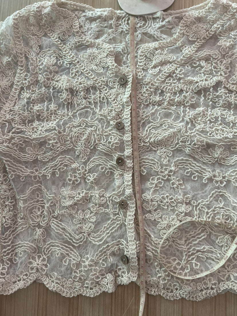 Summer Mesh Lace Hollow Blouse Shawl - Lightweight & Stylish Cover-Up