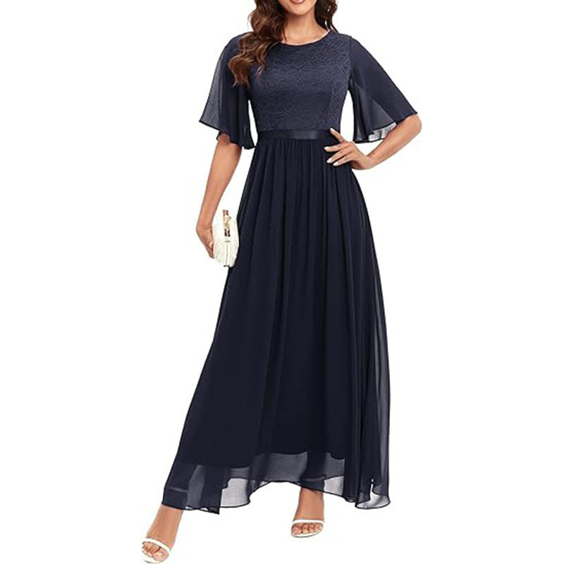 New Lace Chiffon Bridesmaid & Evening Dress – Elegant Formal Gown for Weddings, Proms & Special Occasions