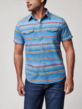 Striped Casual Short-Sleeve Menswear Shirt