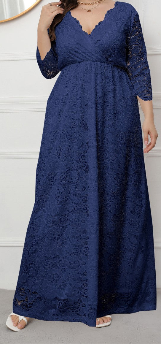 Plus Size Women's Knit Denim Dress (2)