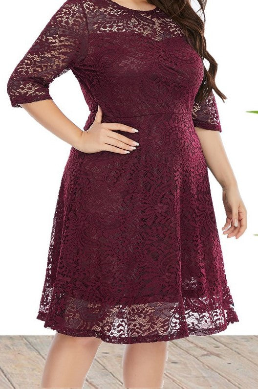 Plus Size Women's Knit Denim Dress (24)