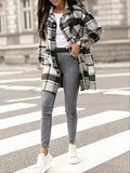 Women's Autumn & Winter Long-Sleeved Plaid Shirt with Suit Collar