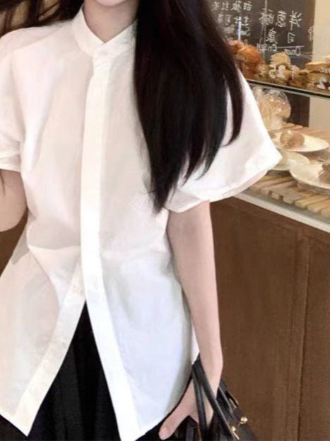 Women's Bubble Short-Sleeved Shirt - Playful & Stylish Puff Sleeve Top