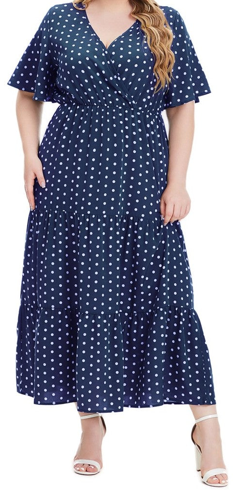 Plus Size Women's Knit Denim Dress (26)