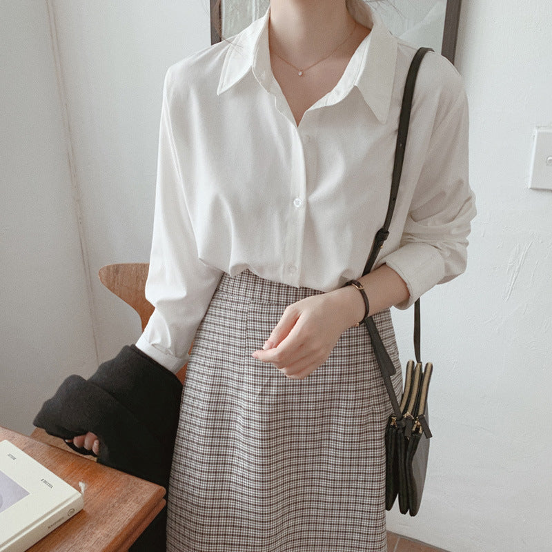 Spring & Autumn Women's Shirt - Niche Design Long Sleeve Top