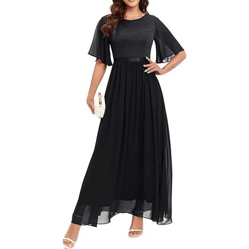 New Lace Chiffon Bridesmaid & Evening Dress – Elegant Formal Gown for Weddings, Proms & Special Occasions