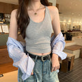Women's White Sleeveless Beach Camisole - Summer Inner Base Layer & Outerwear