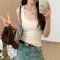 Women's Slim Fit Camisole Top - Summer Elastic Sleeveless Outerwear