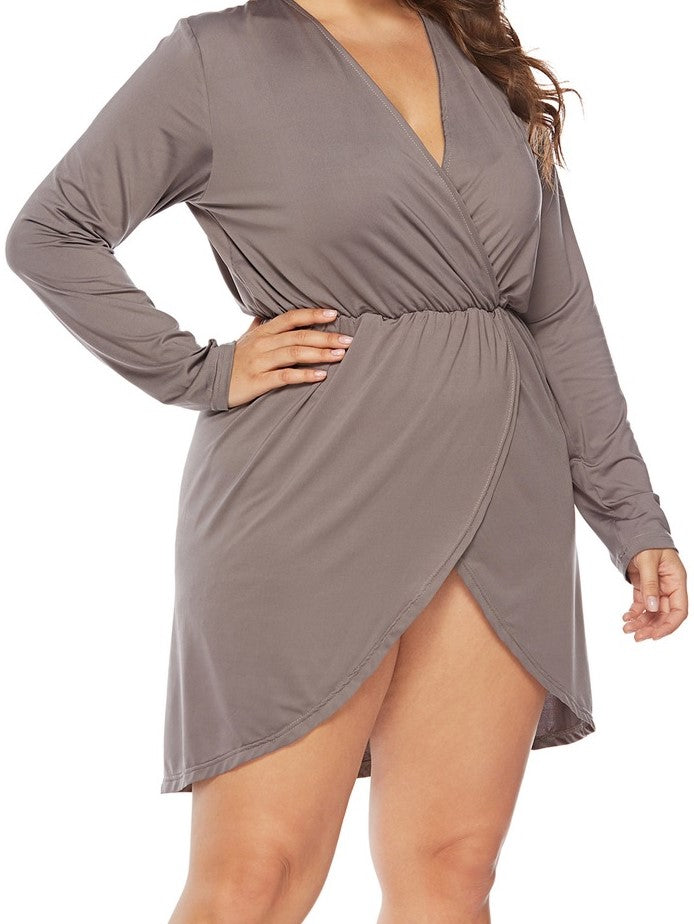 Plus Size Women's Knit Denim Dress (36)