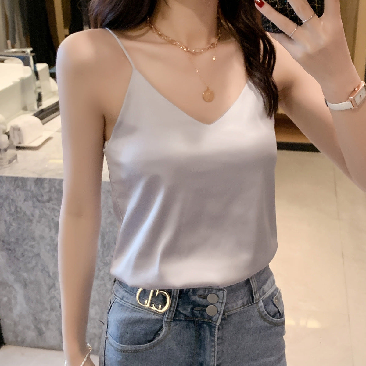 Summer Suspenders Women's Sleeveless Top - 2025 Trendy Loose Fit Vest