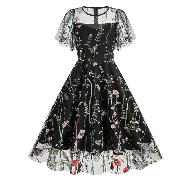 New Fashion Women’s Medium-Length Party Dress – Elegant One-Piece Evening Dress with Modern Chic Style