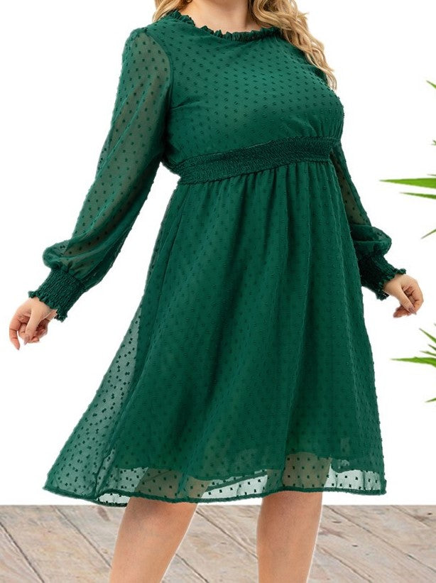 Plus Size Women's Knit Denim Dress (50)