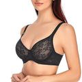 Women adjustable large size bra foreign trade steel ring gathered thin bra underwear