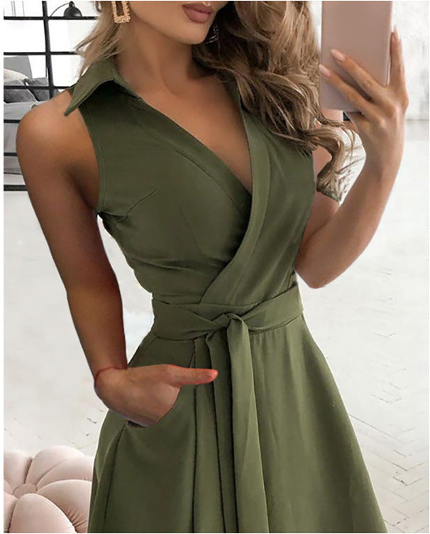 Women's Long-Sleeved V-Neck Printed Bodycon Dress – Spring & Summer Fashion