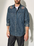 Embroidered Western Style Long-Sleeve Men’s Shirt
