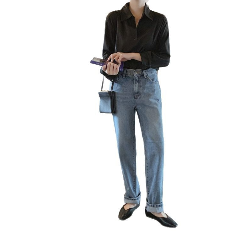 Women's Niche Design White Shirt - All-Match Elegance for Spring & Autumn
