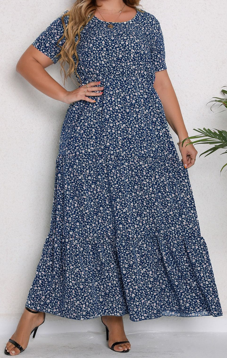 Plus Size Women's Knit Denim Dress (15)