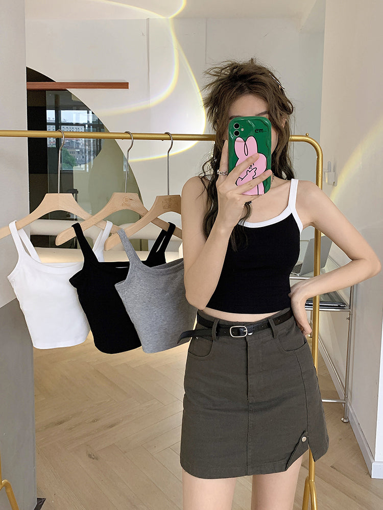 New Slimming Camisole with Chest Pads - Short Outerwear Top for Women