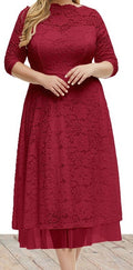 Plus Size Women's Knit Denim Dress (58)