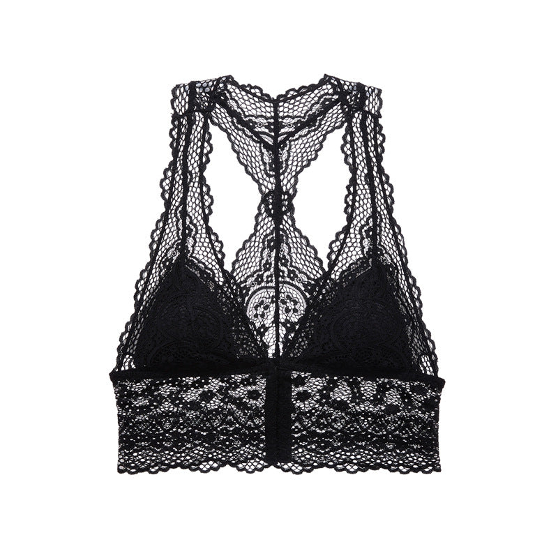 Women thin mold cup beautiful back wear without steel ring bra