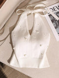 Summer Chic Halter Neck Camisole Vest - Knitted Beauty for the Bold & Stylish