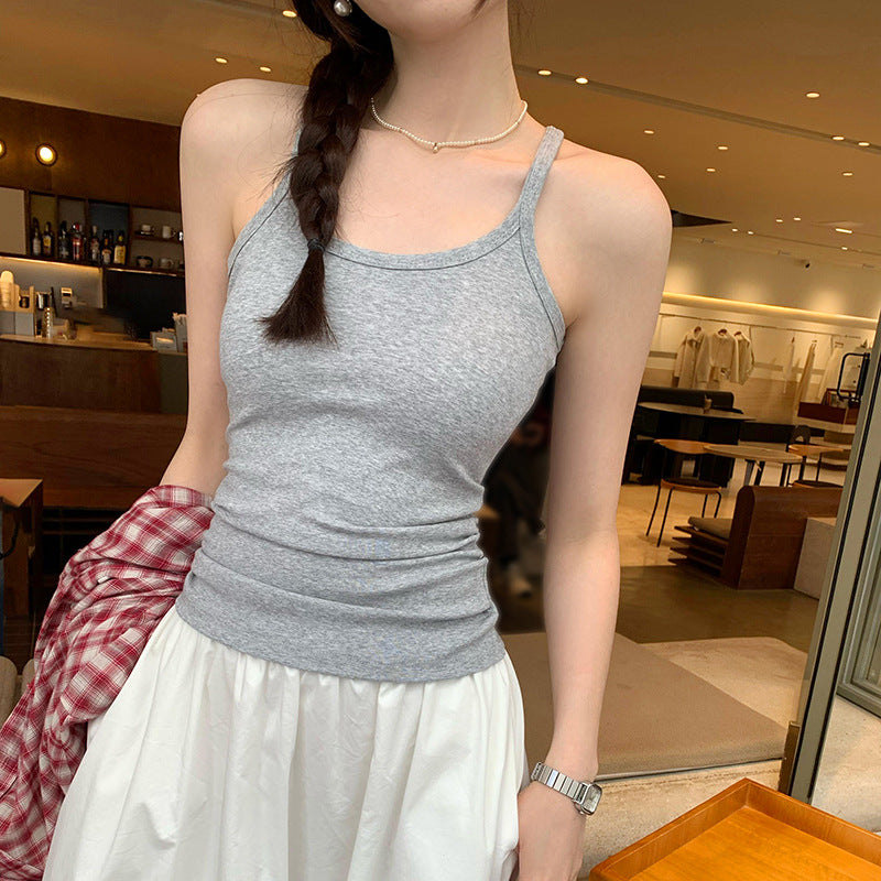 Women's Unique Hottie Camisole Vest - Summer Pure Color Fitted Top