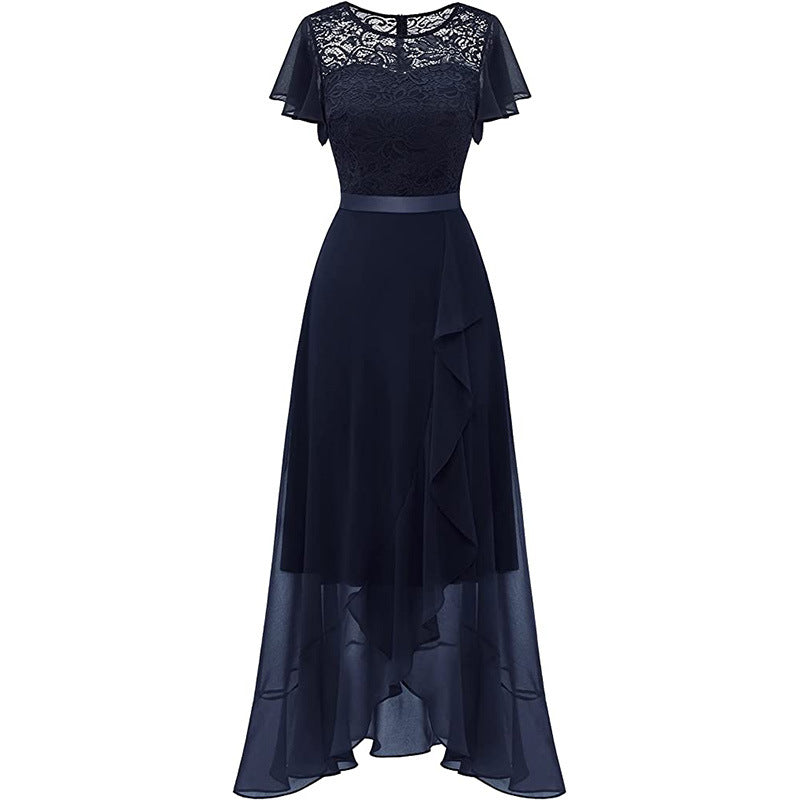 Elegant Slim Fit Evening Gown – Long Temperament Toast Dress for Banquet & Catwalk