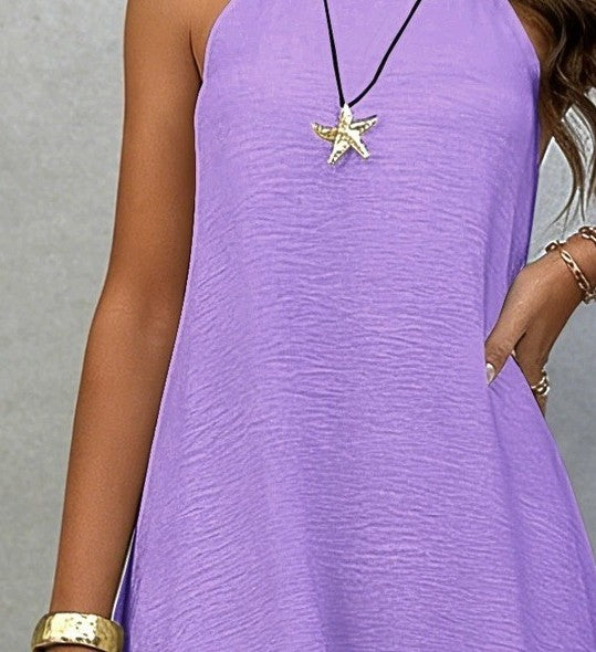 Women's Spring & Summer Sleeveless Solid Color Casual Comfort Dress